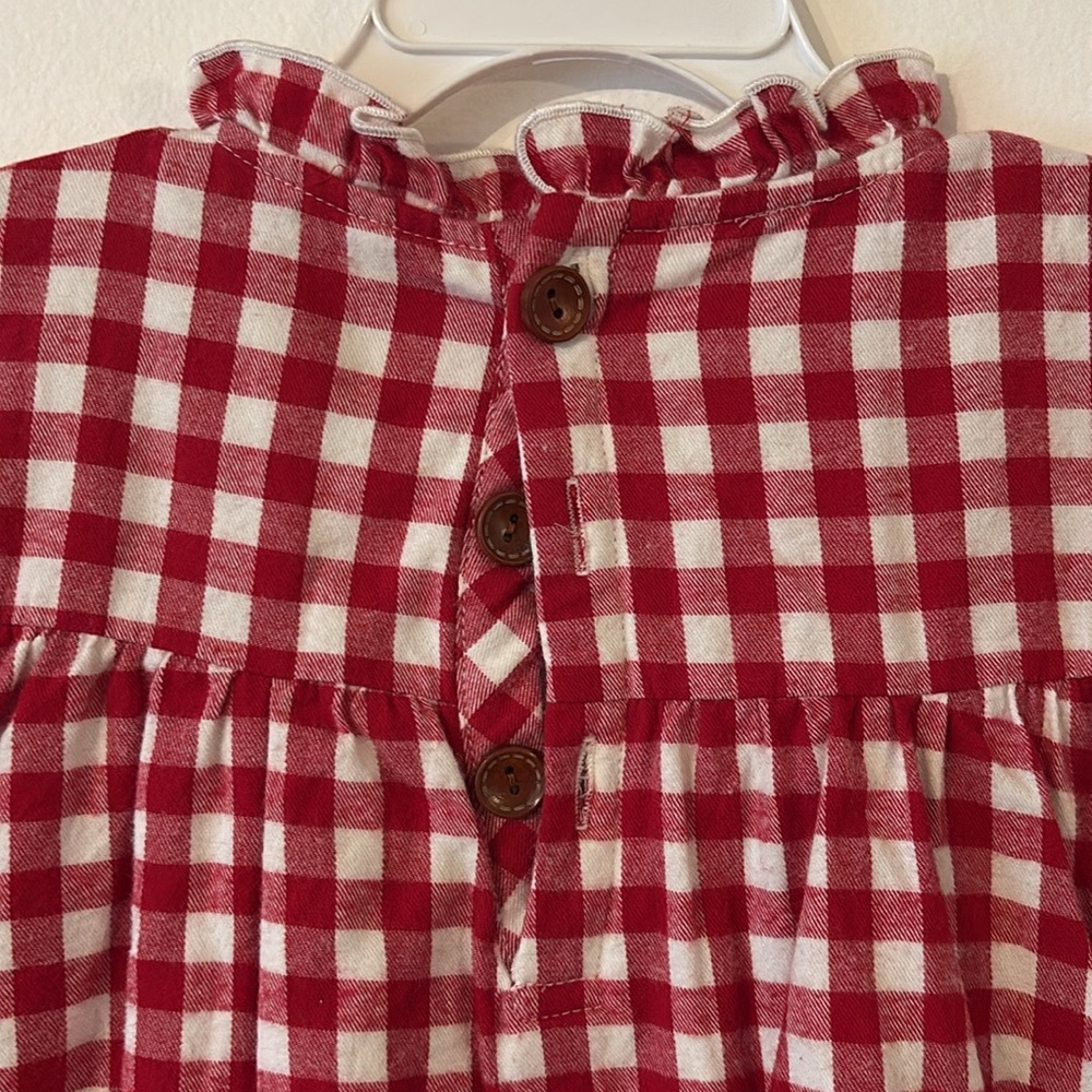 Merce and Me Red and White Plaid Gingham Patriotic Casual Dress size 6 - Picture 4 of 5